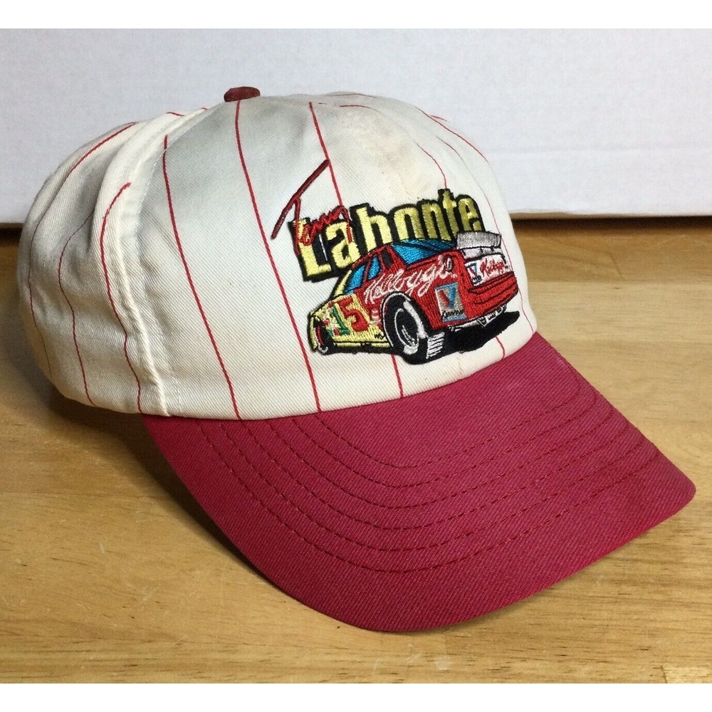 Vintage 90's Jeff Gordon Pin Stripe Snap Back Hat Made in USA NASCAR